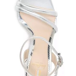 Sam Edelman Shoes The Square Toe High Heel Sandal In Silver