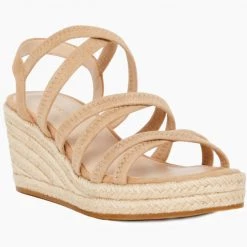 Pelle Moda The Elastic Strap Mid Espadrille Sandal Shoes
