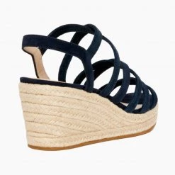 Pelle Moda The Elastic Strap Mid Espadrille Sandal Shoes