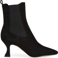 Sam Edelman Shoes The Mid Sabrina Heel Dual Gore Dress Bootie In Black