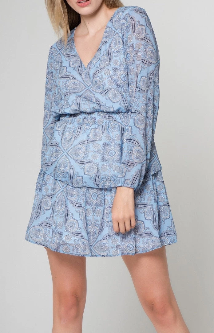 Lavender Brown Contemporary Clothing The Long Sleeve Paisley Dress In Light Blue 1 Lavender Brown Contemporary Clothing The Long Sleeve Paisley Dress In Light Blue