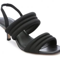 Sanctuary The Quilted Mid Heel Sandal N Black Shoes