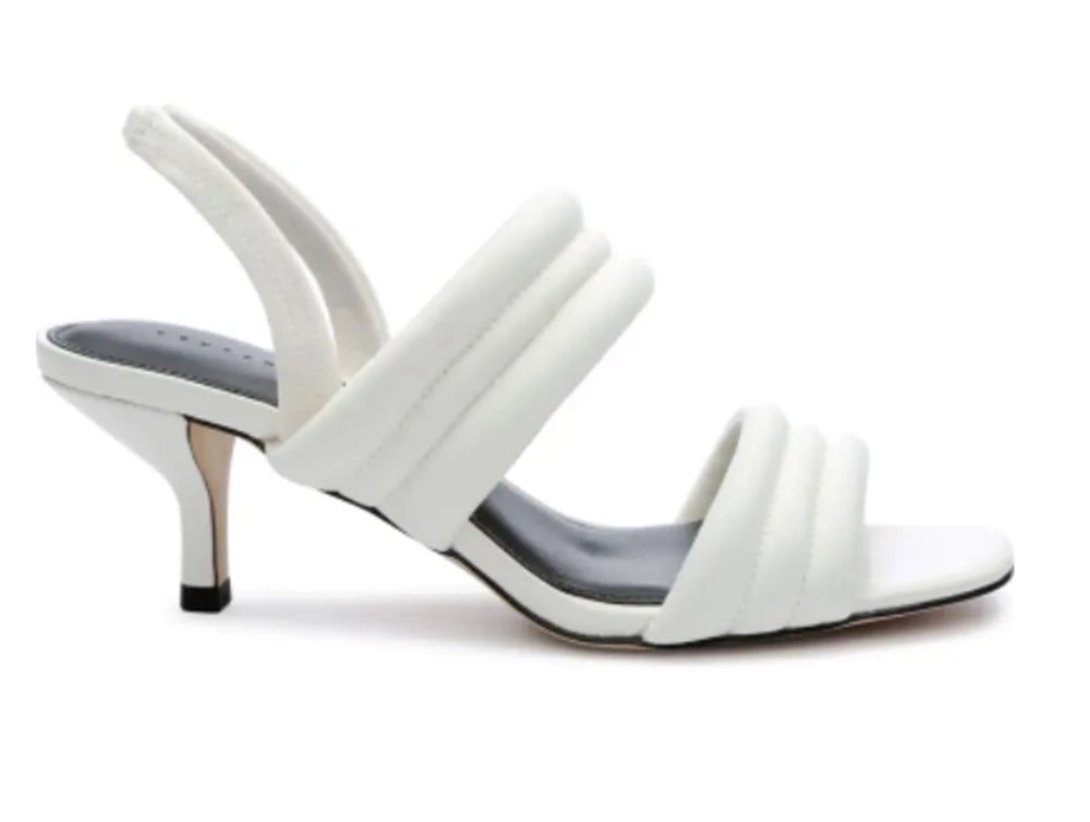 Sanctuary The Quilted Mid Heel Sandal In Milk Shoes 2 Sanctuary The Quilted Mid Heel Sandal In Milk Shoes