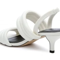 Sanctuary The Quilted Mid Heel Sandal In Milk Shoes 6 Sanctuary The Quilted Mid Heel Sandal In Milk Shoes