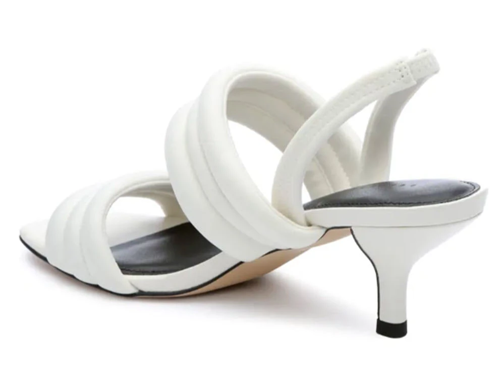 Sanctuary The Quilted Mid Heel Sandal In Milk Shoes 3 Sanctuary The Quilted Mid Heel Sandal In Milk Shoes