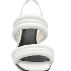 Sanctuary The Quilted Mid Heel Sandal In Milk Shoes 7 Sanctuary The Quilted Mid Heel Sandal In Milk Shoes