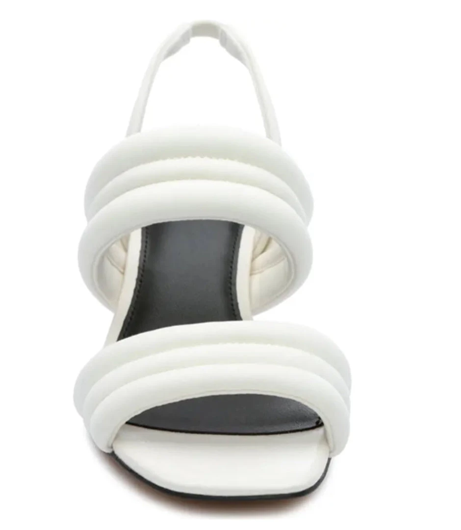 Sanctuary The Quilted Mid Heel Sandal In Milk Shoes 4 Sanctuary The Quilted Mid Heel Sandal In Milk Shoes