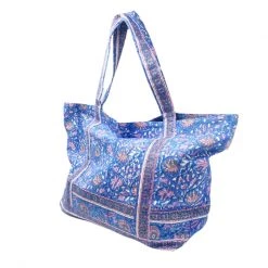 Bell The Large Beach Bag In Blue Pink