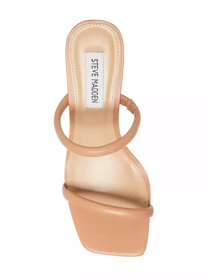 Steve Madden The Mid Heel Two Band Slide In Tan 4 Steve Madden The Mid Heel Two Band Slide In Tan