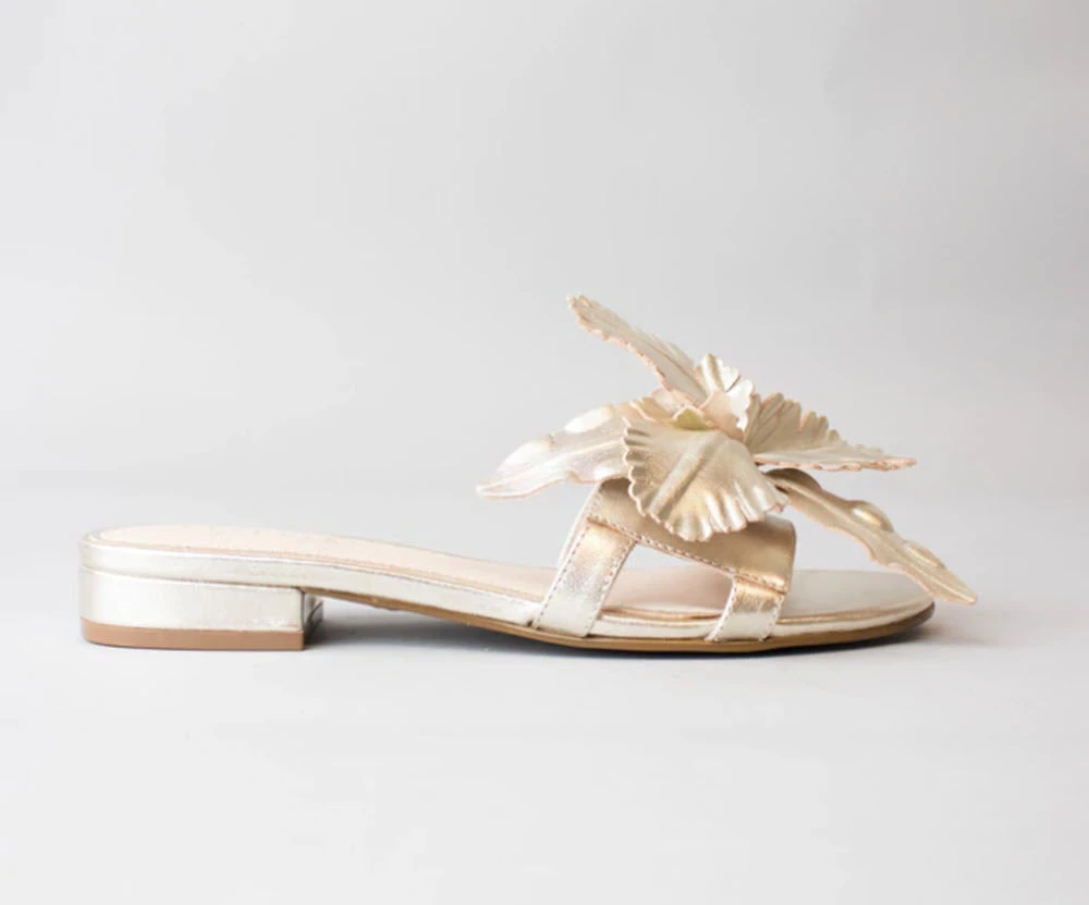 Cecelia The Flower Slide In Gold 1 Cecelia The Flower Slide In Gold