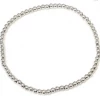 Love Lisa Accessories The 3mm Beaded Stretch Bracelet In Silver