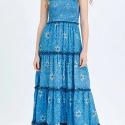 Love The Label The Gaya Dress In Blue Multi Contemporary Clothing
