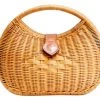 Jelavu The Luna Clutch In Natural Handbags