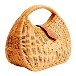 Jelavu The Luna Clutch In Natural Handbags