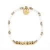 Little Words The Believe Bracelet In Gold Letters   Accessories