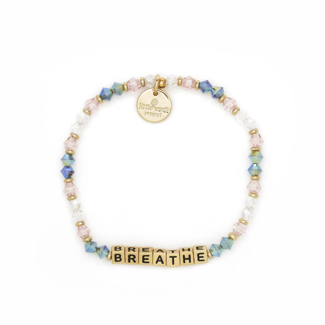 Little Words Accessories The Breathe Bracelet In Gold Letters 1 Little Words Accessories The Breathe Bracelet In Gold Letters