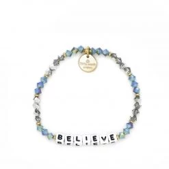 Little Words The Believe Bracelet In White Letters   Accessories