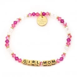 Little Words Accessories The Girl Mom Bracelet In Gold Letters