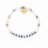 Little Words The Fearless Bracelet In White Letters