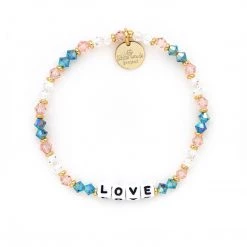 Little Words Accessories The Love Bracelet In White Letters