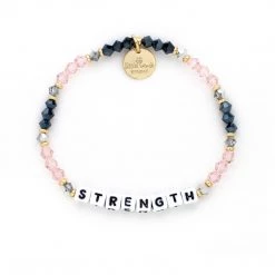 Little Words Accessories The Strength Bracelet In White Letters