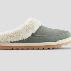 Cougar The Waterproof Pile Lined Rubber Sole Mule In Moss Shoes