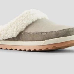 Cougar The Waterproof Pile Lined Rubber Sole Mule In Mushroom Shoes