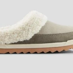 Cougar The Waterproof Pile Lined Rubber Sole Mule In Mushroom Shoes