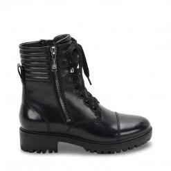 Blondo Shoes The Waterproof Lace Combat Boot With Side Zip In Black
