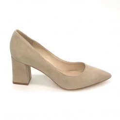 Marc Fisher The Block Heel Pointed Pump In Natural Pumps