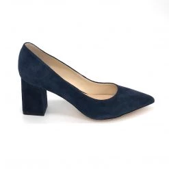 Marc Fisher Pumps The Block Heel Pointed Pump In Navy