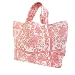 Bell Handbags The Medium Beach Bag In Pink White