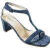 Vaneli Shoes The T-Strap Sandal In Navy