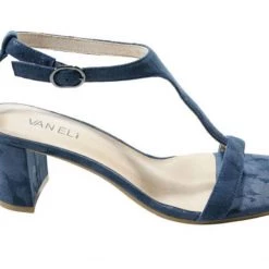 Vaneli Shoes The T-Strap Sandal In Navy