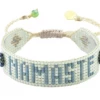 Mishky The Beaded NAMASTE Bracelet In Mint