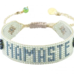 Mishky The Beaded NAMASTE Bracelet In Mint