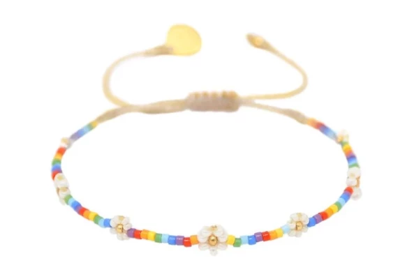 Mishky Accessories The Rainflower Beaded Bracelet In Rainbow 1 Mishky Accessories The Rainflower Beaded Bracelet In Rainbow