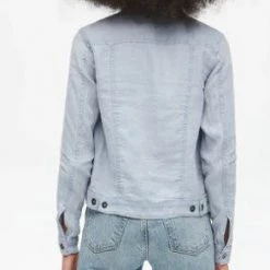 Michael Stars The Linen Jacket In Light Blue