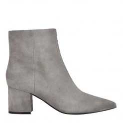 Marc Fisher The Mid Block Heel Boot In Grey Shoes