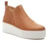 J Slides Shoes The Platform Mid Top Gore Sneaker In Cognac