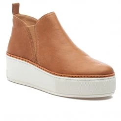 J Slides Shoes The Platform Mid Top Gore Sneaker In Cognac