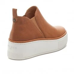J Slides Shoes The Platform Mid Top Gore Sneaker In Cognac