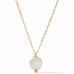 Julie Vos The Meridian Delicate Necklace In Gold Mother Of Pearl Accessories