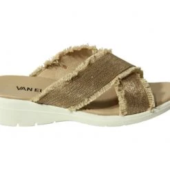 Vaneli Shoes The Chain X Band Sport Slide In Natural Silver Gold