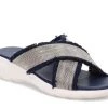 Vaneli The Chain X Band Sport Slide In Denim Silver Shoes