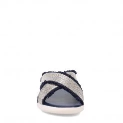 Vaneli The Chain X Band Sport Slide In Denim Silver Shoes