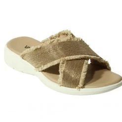 Vaneli Shoes The Chain X Band Sport Slide In Natural Silver Gold