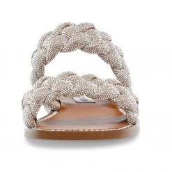 Steve Madden The Crystal Braid Flat Sandal In Rhinestone Shoes