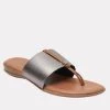 Andre Assous The Elastic Thong Sandal In Pewter