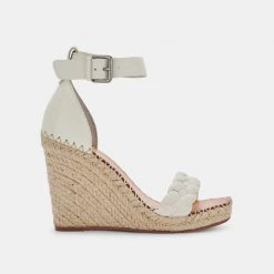 Dolce Vita Shoes The Braided High Espadrille In White